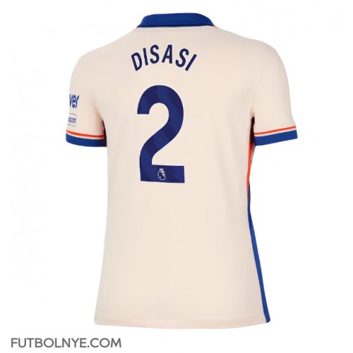 Camiseta Chelsea Axel Disasi #2 Visitante Equipación para mujer 2024-25 manga corta